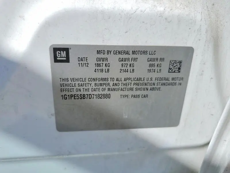 2013 CHEVROLET CRUZE LT  