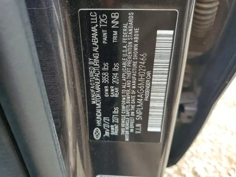 2021 HYUNDAI ELANTRA SEL  