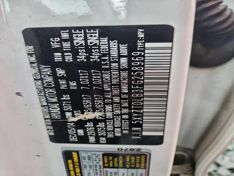 2015 HYUNDAI SANTA FE SPORT   