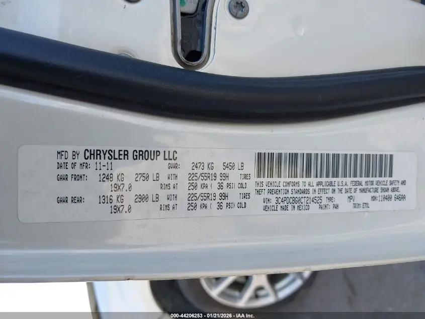 2012 DODGE JOURNEY SXT