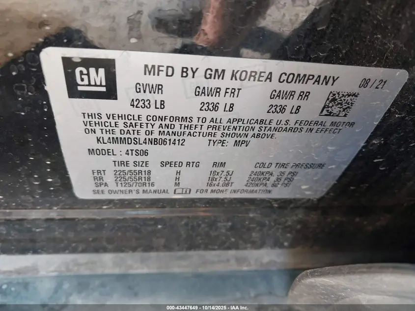 2022 BUICK ENCORE GX FWD SELECT