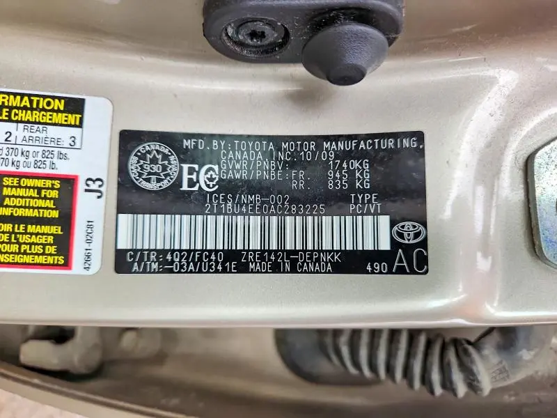 2010 TOYOTA COROLLA LE  