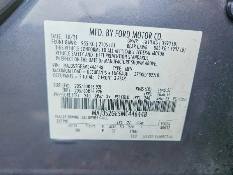 2021 FORD ECOSPORT SE  
