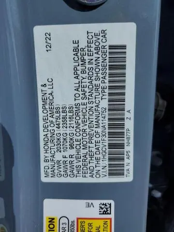 2022 HONDA ACCORD SPORT  