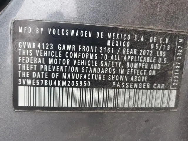 2019 VOLKSWAGEN JETTA SEL  