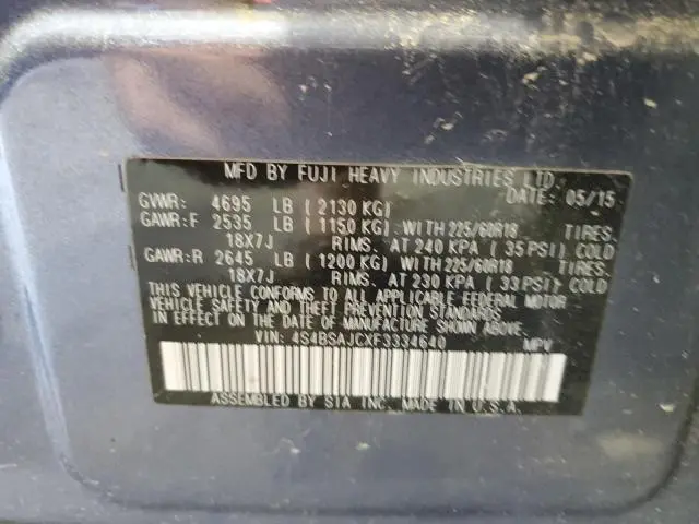 2015 SUBARU OUTBACK 2.5I LIMITED  