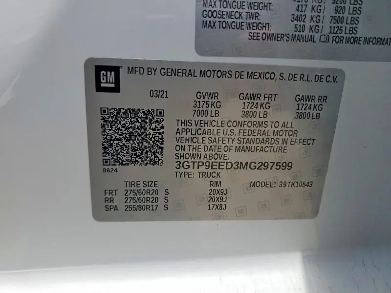 2021 GMC SIERRA K1500 AT4  
