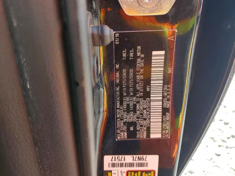 2018 TOYOTA SEQUOIA PLATINUM  