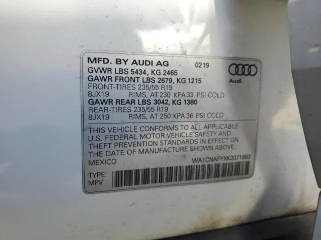 2019 AUDI Q5 PRESTIGE