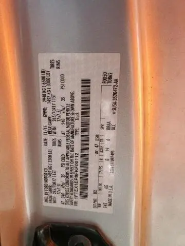 2015 FORD F150 SUPER CAB  