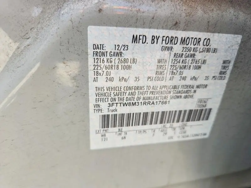 2024 FORD MAVERICK LARIAT  