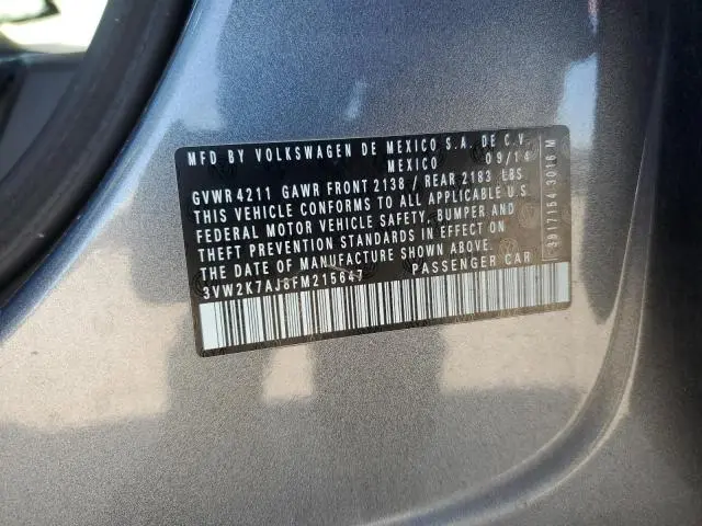 2015 VOLKSWAGEN JETTA BASE