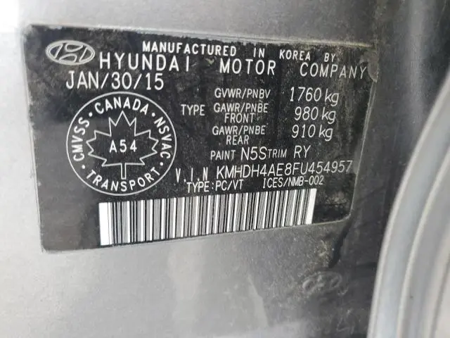 2015 HYUNDAI ELANTRA SE  