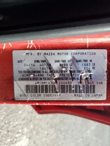 2014 MAZDA 3 TOURING  