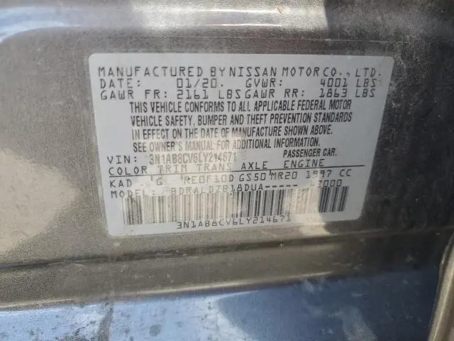 2020 NISSAN SENTRA SV