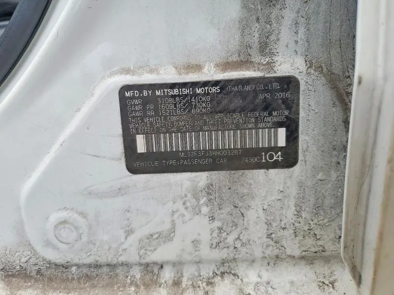 2017 MITSUBISHI MIRAGE G4 ES  