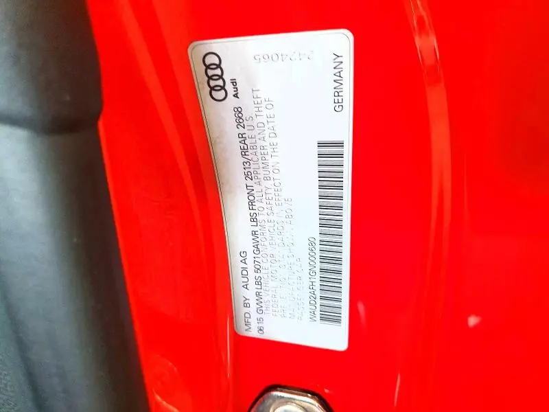 2016 AUDI A5 PREMIUM PLUS S-LINE  