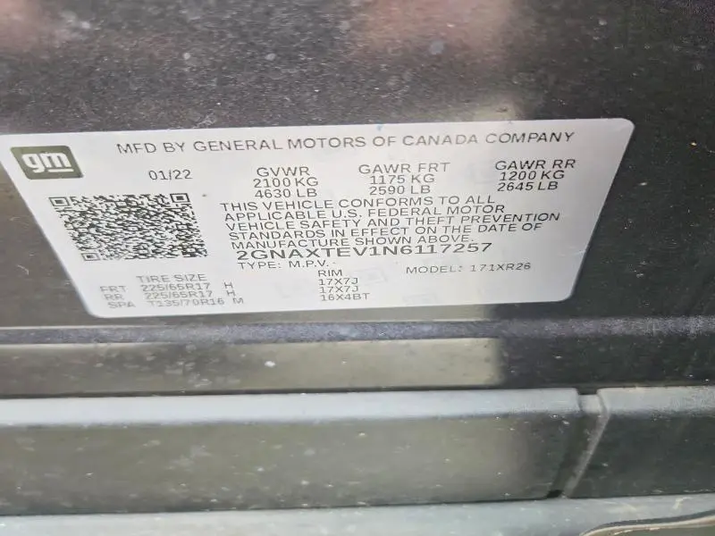 2022 CHEVROLET EQUINOX LT  