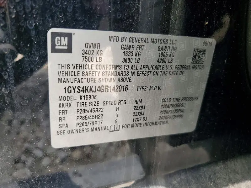2016 CADILLAC ESCALADE ESV PLATINUM  