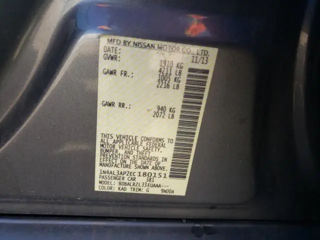 2014 NISSAN ALTIMA 2.5