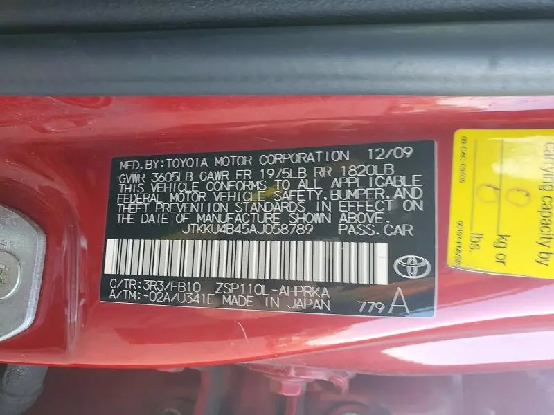 2010 SCION XD BASE  