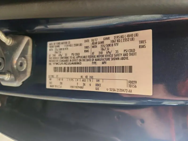 2018 FORD ESCAPE TITANIUM  