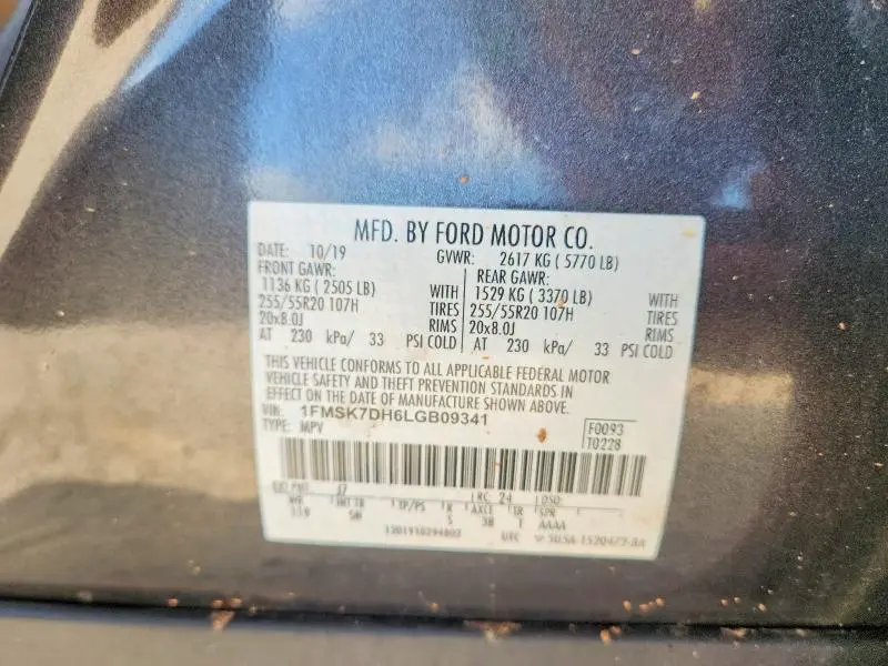 2020 FORD EXPLORER XLT  