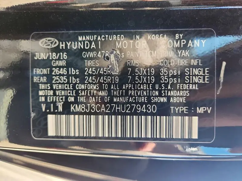 2017 HYUNDAI TUCSON LIMITED  