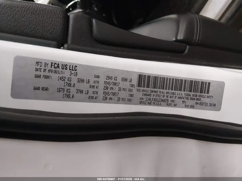 2018 JEEP GRAND CHEROKEE LAREDO 4X4