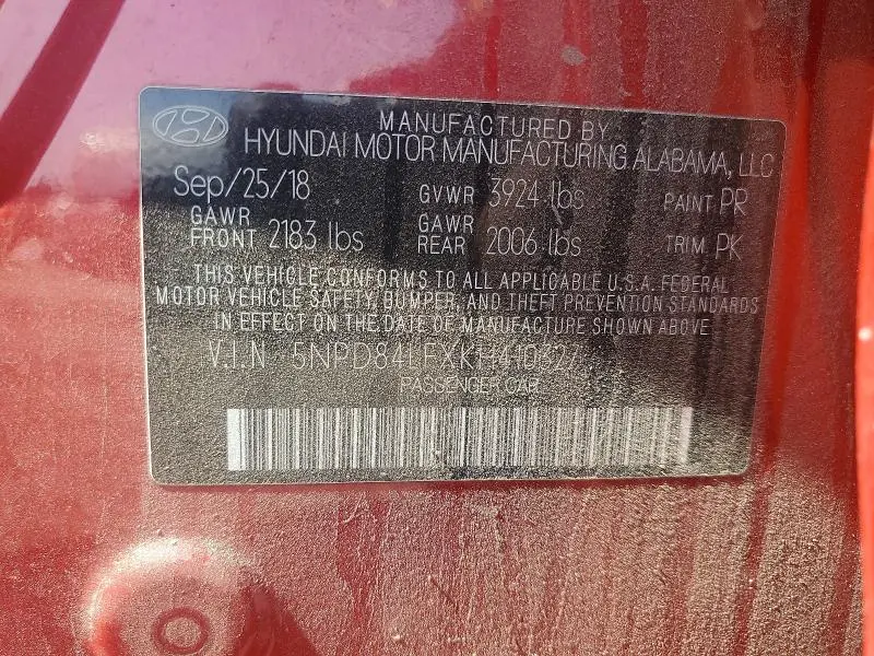 2019 HYUNDAI ELANTRA SEL  