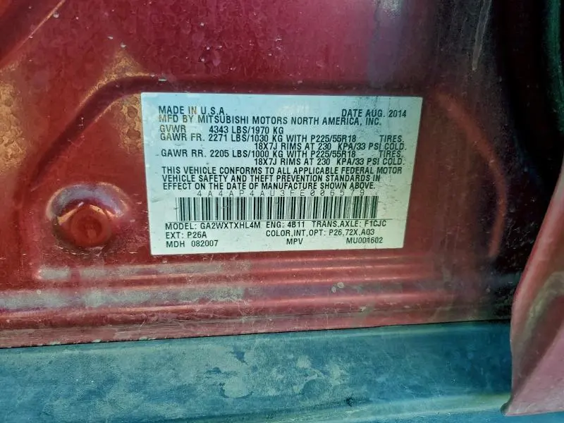 2015 MITSUBISHI OUTLANDER SPORT SE  