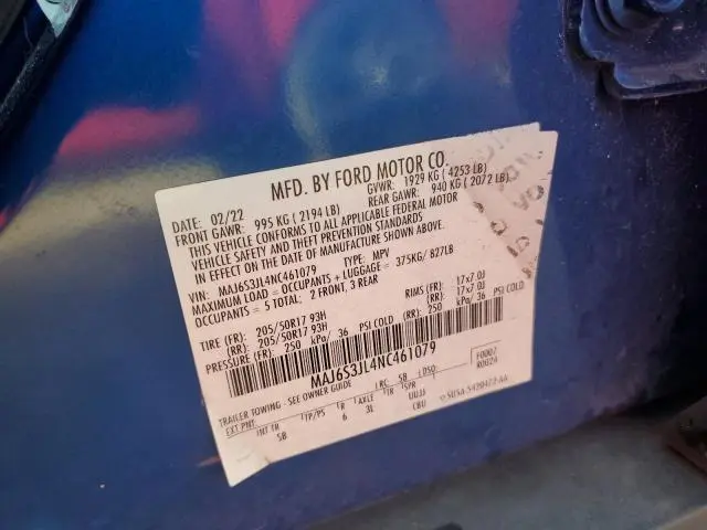 2022 FORD ECOSPORT SES  