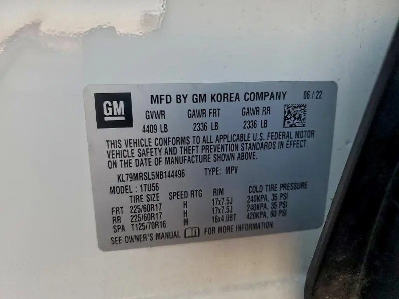 2022 CHEVROLET TRAILBLAZER LT  