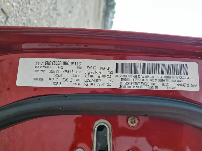 2013 RAM 2500 LARAMIE  