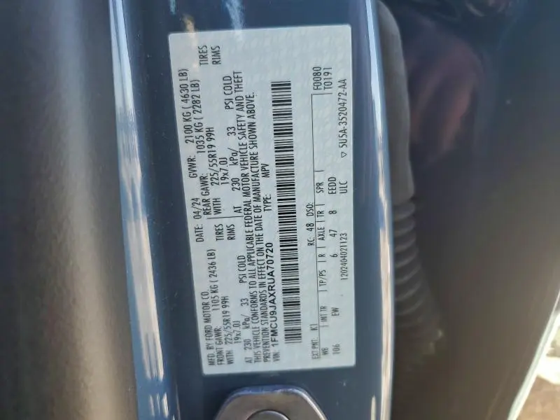 2024 FORD ESCAPE PLATINUM  