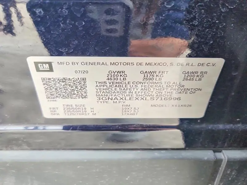 2020 CHEVROLET EQUINOX LT  