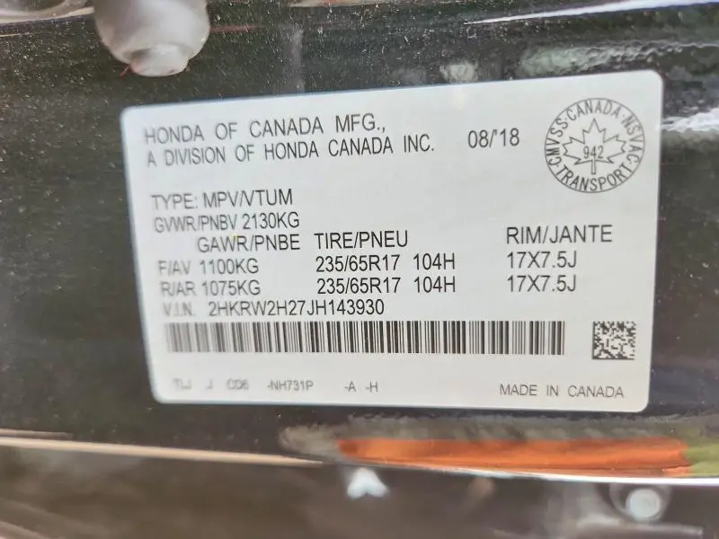 2018 HONDA CR-V LX  