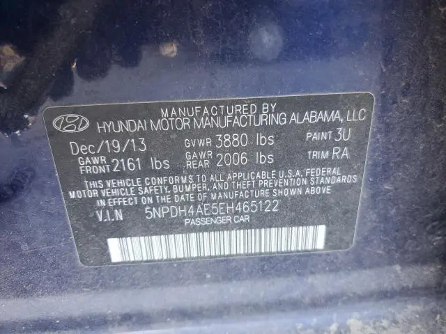 2014 HYUNDAI ELANTRA SE  