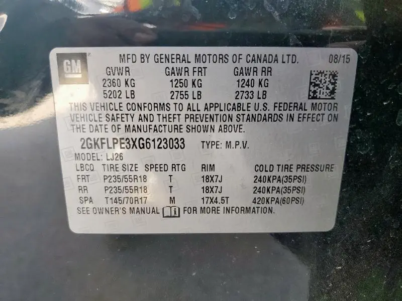 2016 GMC TERRAIN SLT  