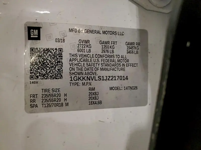 2018 GMC ACADIA ALL TERRAIN  