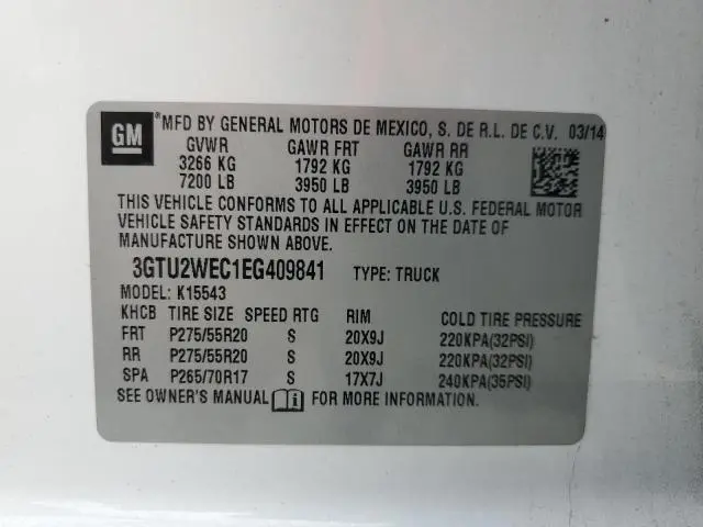 2014 GMC SIERRA K1500 DENALI  