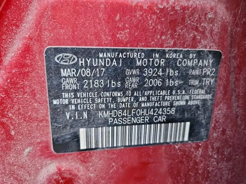 2017 HYUNDAI ELANTRA SE  