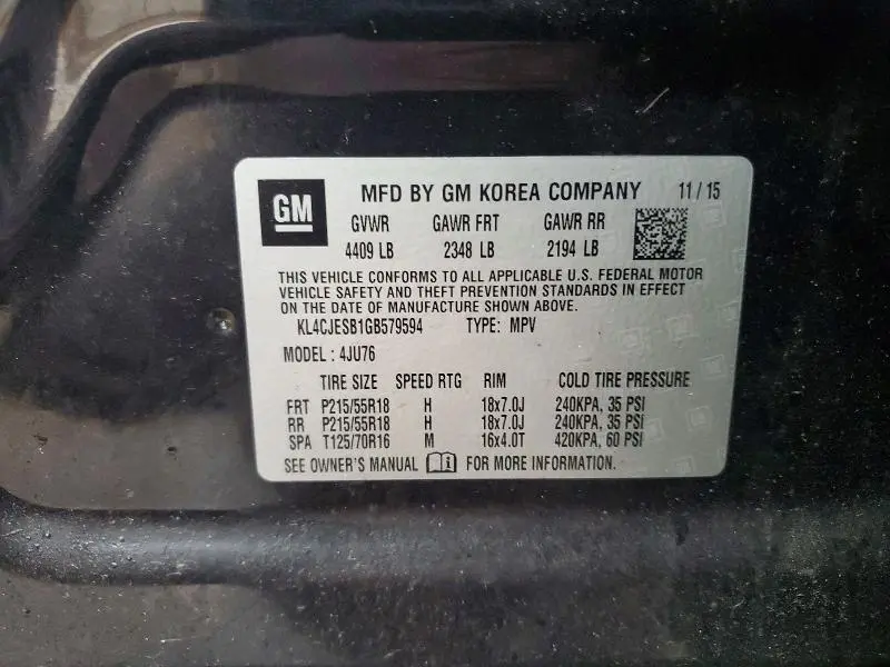 2016 BUICK ENCORE   