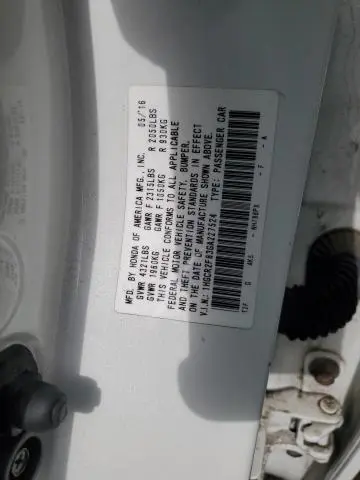 2016 HONDA ACCORD EXL  