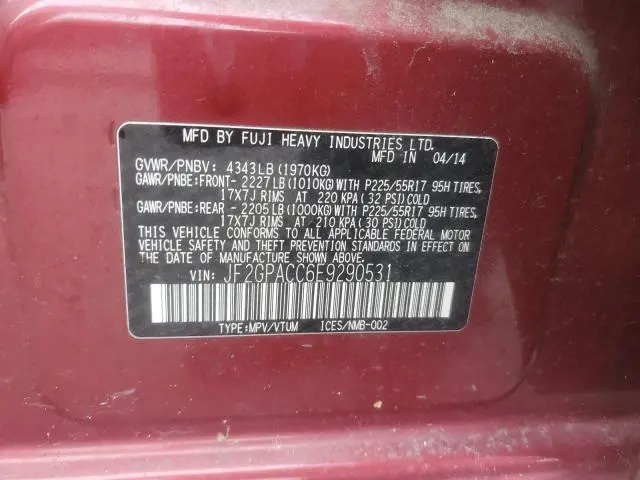 2014 SUBARU XV CROSSTREK 2.0 PREMIUM  