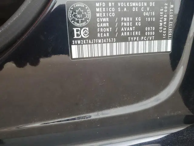2015 VOLKSWAGEN JETTA BASE  