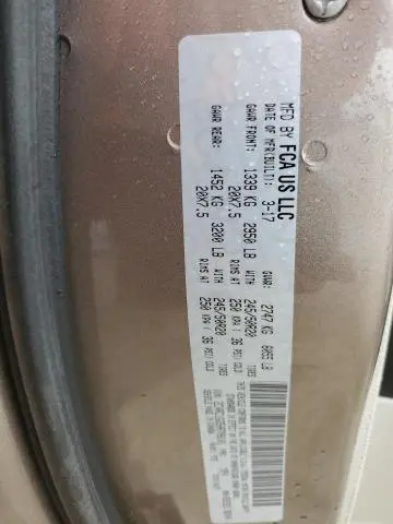 2017 CHRYSLER PACIFICA LIMITED  