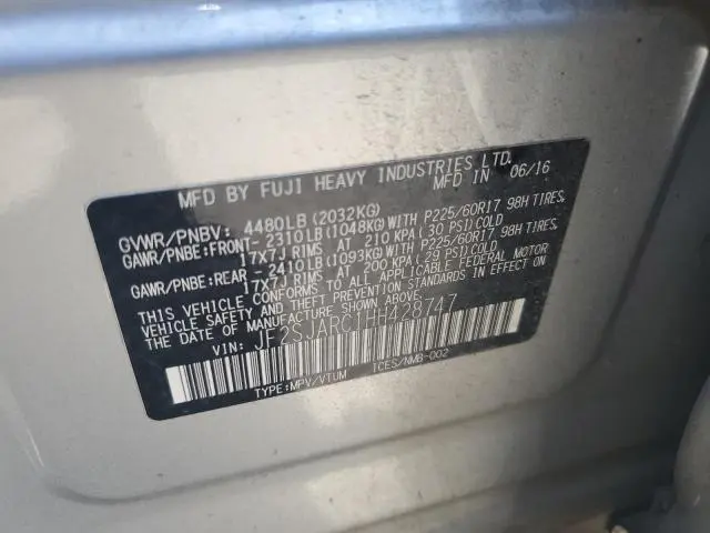2017 SUBARU FORESTER 2.5I LIMITED  