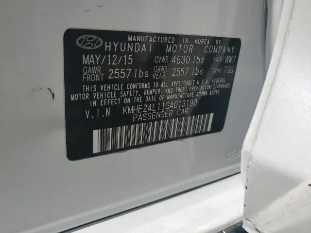 2016 HYUNDAI SONATA HYBRID  