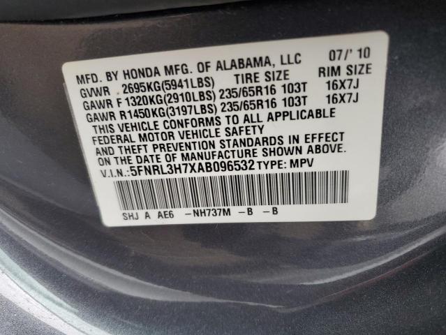 2010 HONDA ODYSSEY EXL